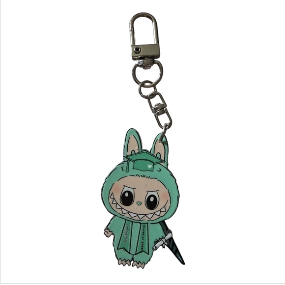 Labubu Green Character Keychain - Picture 4 of 6